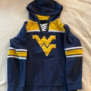 Colosseum Youth WVU football laced hoodie.  YM.